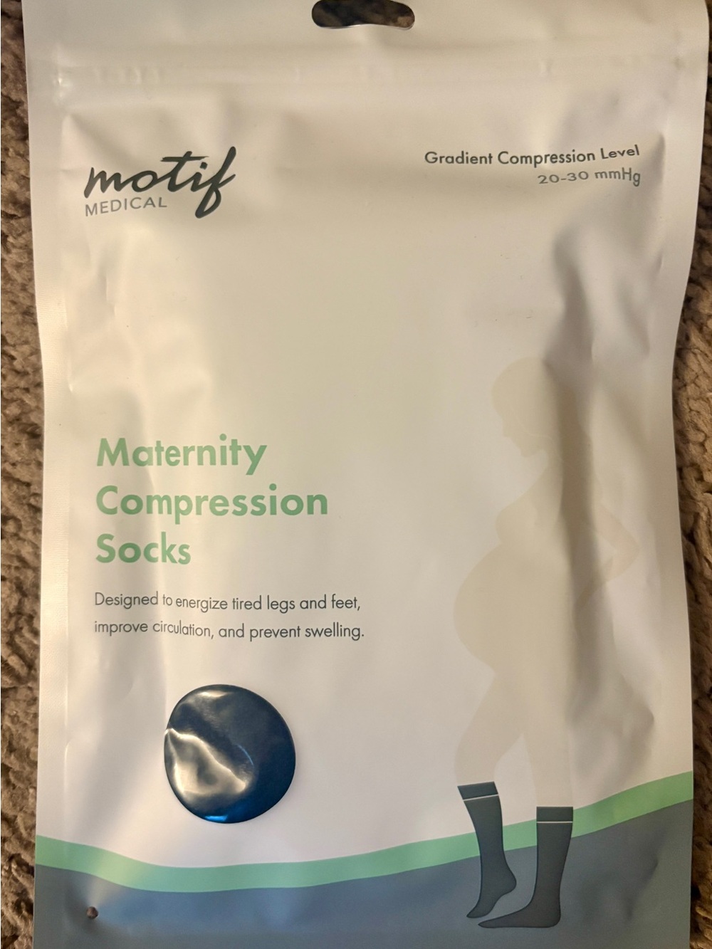 Motif Medical Maternity Compression Socks - Black